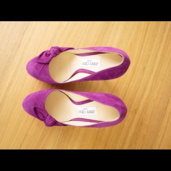 Jimmy Choo “Kennedy” purple suede pumps size 37.5 - Picture 3 of 9
